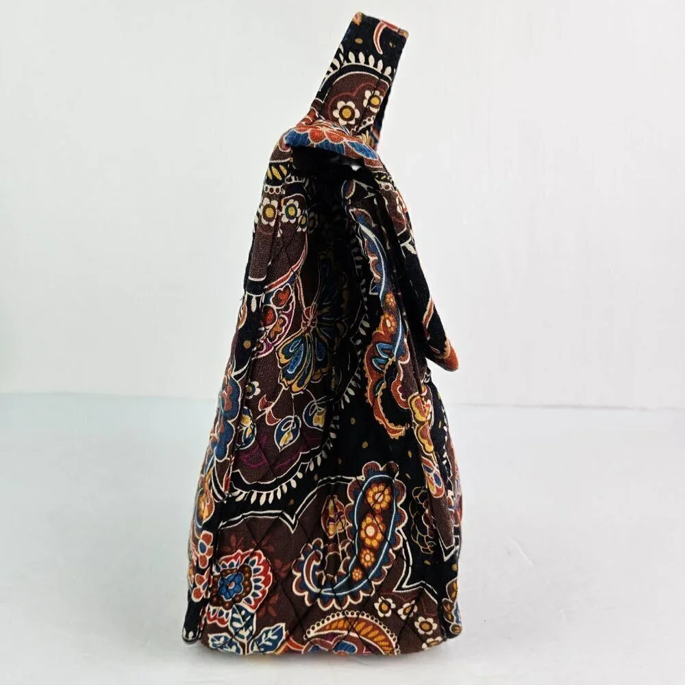 Vera Bradley Out To Lunch Bag Kensington (Retired) Brown Paisley Floral - Picture 4 of 12